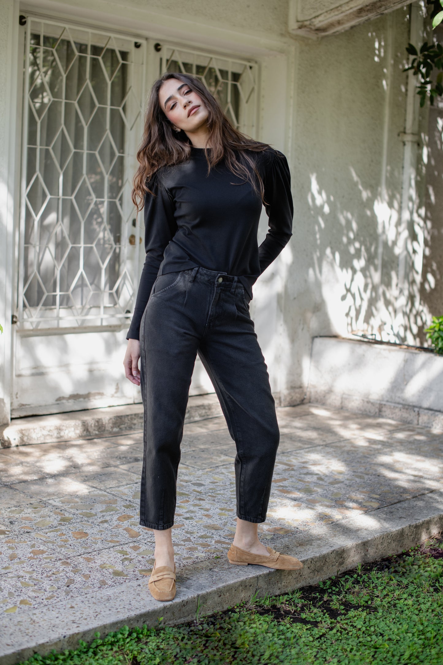 Jeans Bordeaux Negro